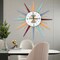 Modern Wall Clock Starburst Ball Clock Colorful MidCentury Home Kitchen Decor